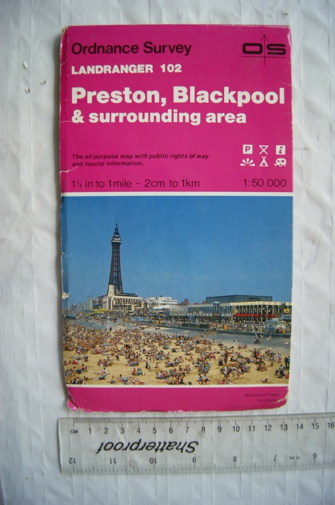 1992 OS Landranger map Sheet 102 Preston, Blackpool & Surround, second series