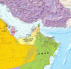 Map of the Middle East – Political Wall Map, Middle East Map