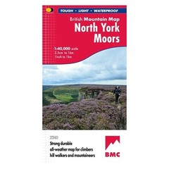 UK Mountain Map North York Moors Harvey BMC Approved Lightweight Waterproof