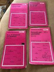 1980s Joblot x 8 – First Series OS One Inch Maps (JobD2)