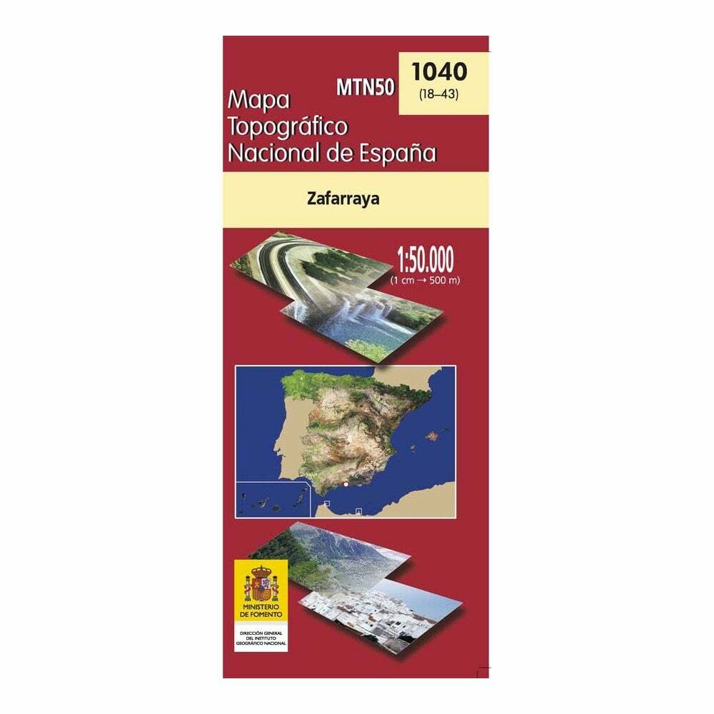 Spain map 1040: Zafarraya (18-43) hiking walking topographic 1:50K