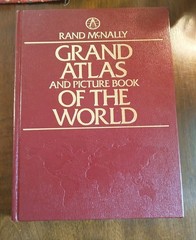 Vintage Rand McNally Grand Atlas And Picture Book Of The World – Leather 1977