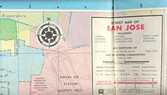 1980s Map San Jose South Bay Cities Pristine Condition Still Useful