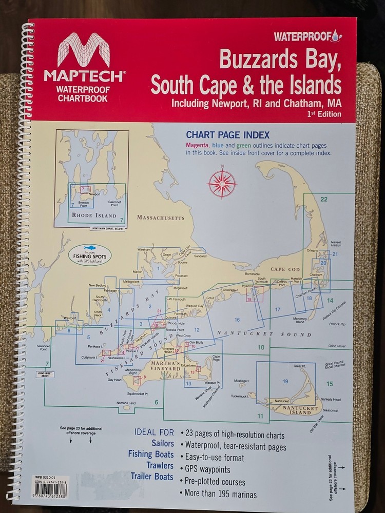 Buzzards Bay South Cape & The Islands including Newport RI by MAPTECH