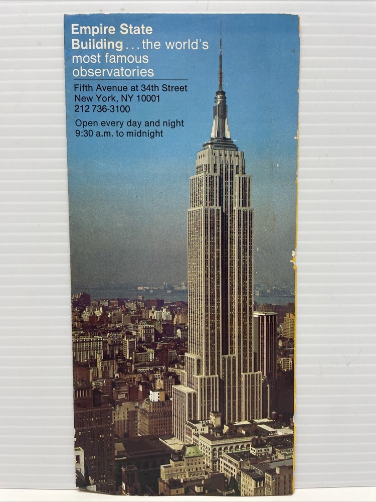Vintage Emprie State Building New York Tourist Travel Brochure