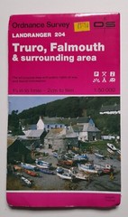 Truro and Falmouth Ordnance Survey Map Landranger 204 – 1989 – 1:50000