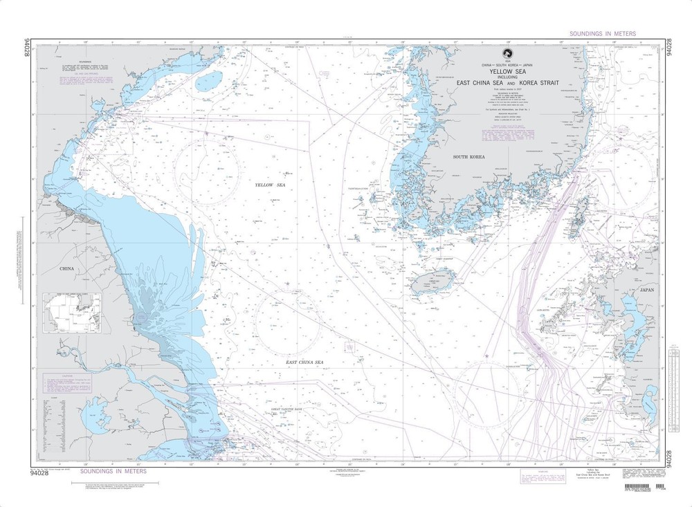 Yellow Sea including the East China Sea and Korea Strait | NGA Chart 94028