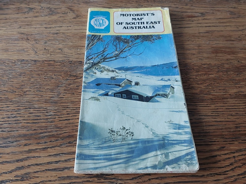 Vintage NRMA South East Australia 1988 Fold Out Paper Map GC