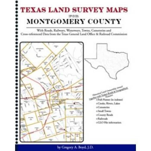 Genealogy Family Maps Cemetery Montgomery County Texas TX Land Survey