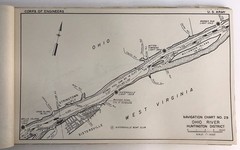 1962 U.S Army Corps Ohio River Navigation Charts Powhatan Point OH Foster KY