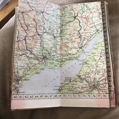 Vintage Map Severn and S Wales RAC 1/4 inch Sheet 4c.1930s