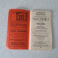1952 – 53 Dreher’s Simplex Guide Directory Maps of Toledo and Environs