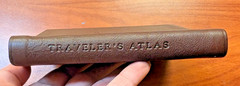 THE TRAVELER’S ATLAS: A GEOGRAPHIC HANDBOOK – 2007 – Graphic Images- Leather