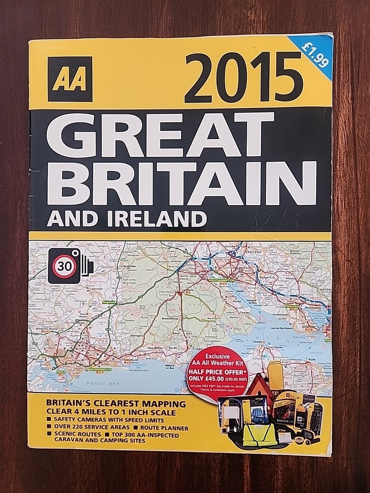 AA GREAT BRITAIN AND IRELAND ROAD MAP ATLAS 2015 Map