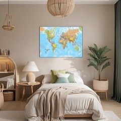 WORLD Map Educational Poster Poster Print Mural Decor 18*29inch/46*73.6cm
