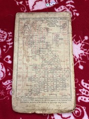 Ordnance Survey vintage , rambling walking Map , Askrigg Settle 1947 , Rare