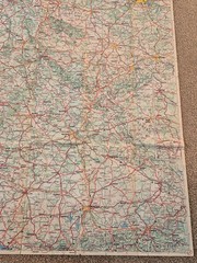 Vintage German Folded Road Map Esso 1962