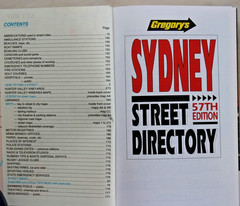 Vintage Collectable Gregory’s Sydney Street Directory 57th Edition 1993