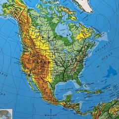 17″ x 22″ Rand McNally Markable Map of North America Two-Sided Pre-owned