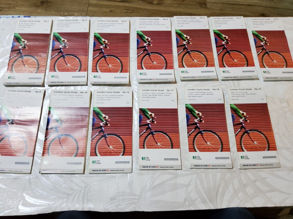 ❤️RARE UNUSED❤️ 13 LONDON 2002 CYCLE GUIDE No 1 2 3 4 6 7 8 9 10 16 17 18 19 ❤️