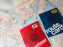 Map Jet Route Cards Gazetteer Vintage ra