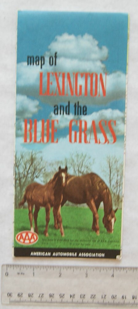 1979 Map of Lexington and the Blue Grass, American Automobile Association