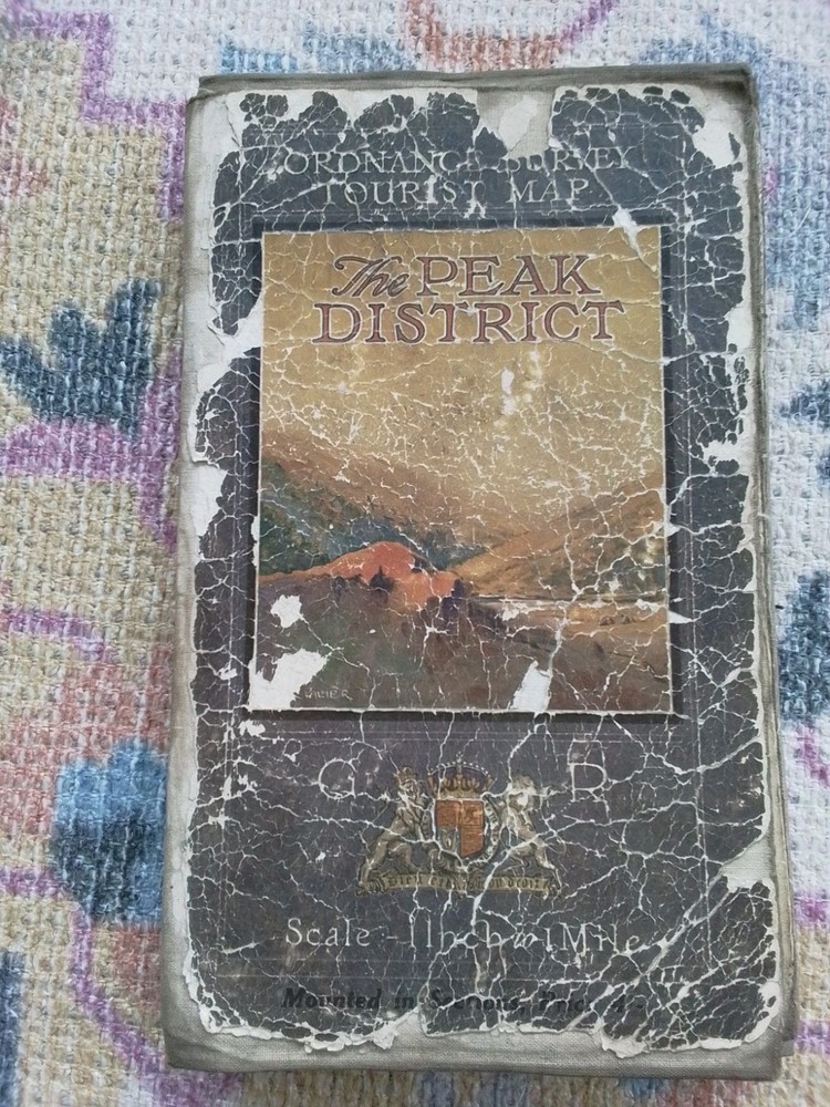 Ordnance Survey. The Peak District. Tourist Map. 1925