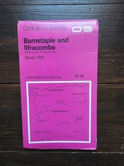 Ordnance Survey First Series Map, Sheet 180: Barnstaple and Ilfracombe (1974).