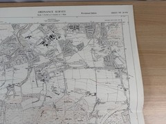 Vintage 1958 Ordnance Survey Map NT 26 NW Midlothian Colinton Pentland Hills 6″