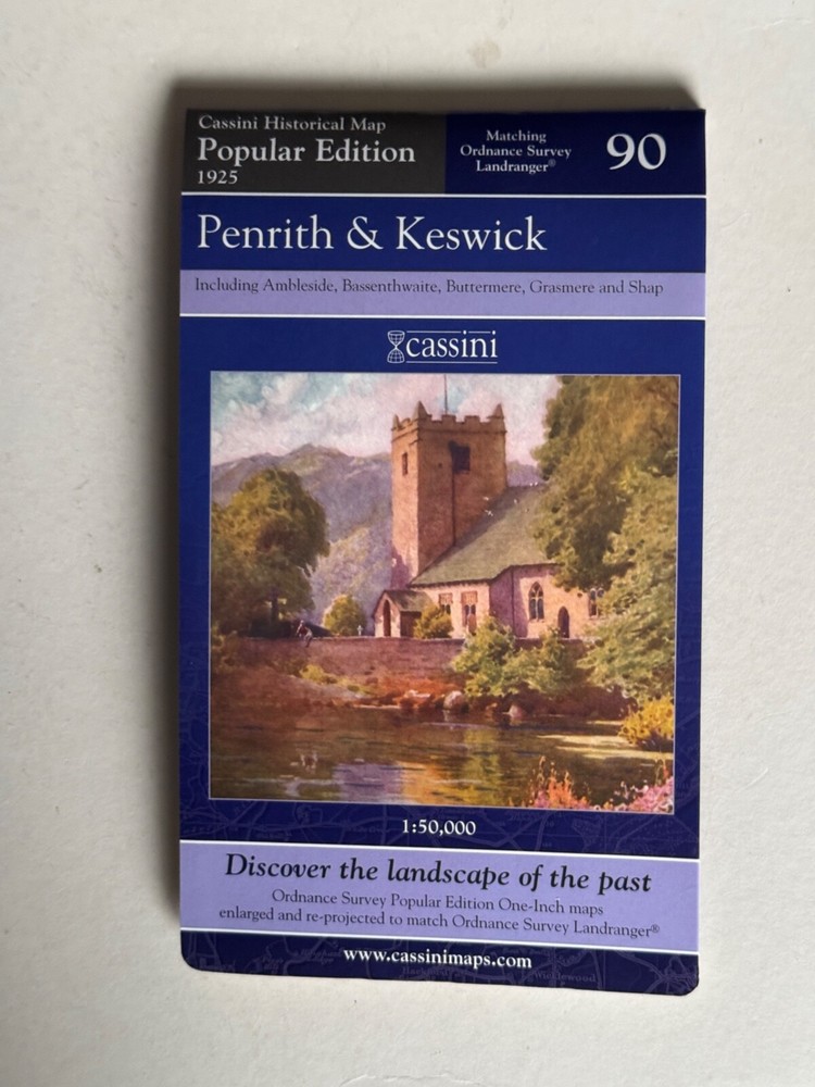 Cassini Historical Map, Penrith & Keswick 1925 ( Reprint 2007 ) no: 90