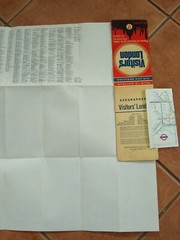Antique Original Visitors London Map & Underground Map Geographers