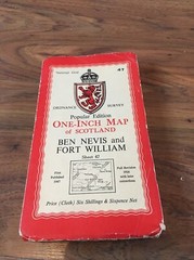 Ben Nevis And Fort William Ordnance Survey Map 1947 Version One Inch Map Cloth
