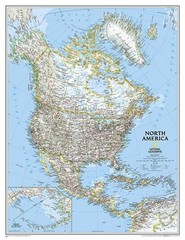 North America Classic enlarged tubed by National Geographic Maps 9780792281023