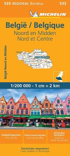 Michelin Belgium North & Central – Michelin Regional Map 533 (Map)
