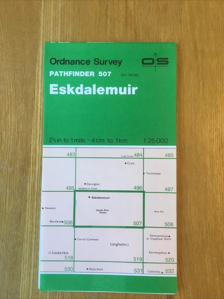 1987 Ordnance Survey Pathfinder Map 507 NY 29/39 Eskdalemuir