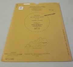 USGS Geologic Map Oneida Quadrangle, Claw & Owlsley Counties, Kentucky w/Sleeve