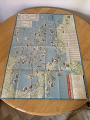 Esso The Caribbean With The Bahamas And Bermudan Map 1956