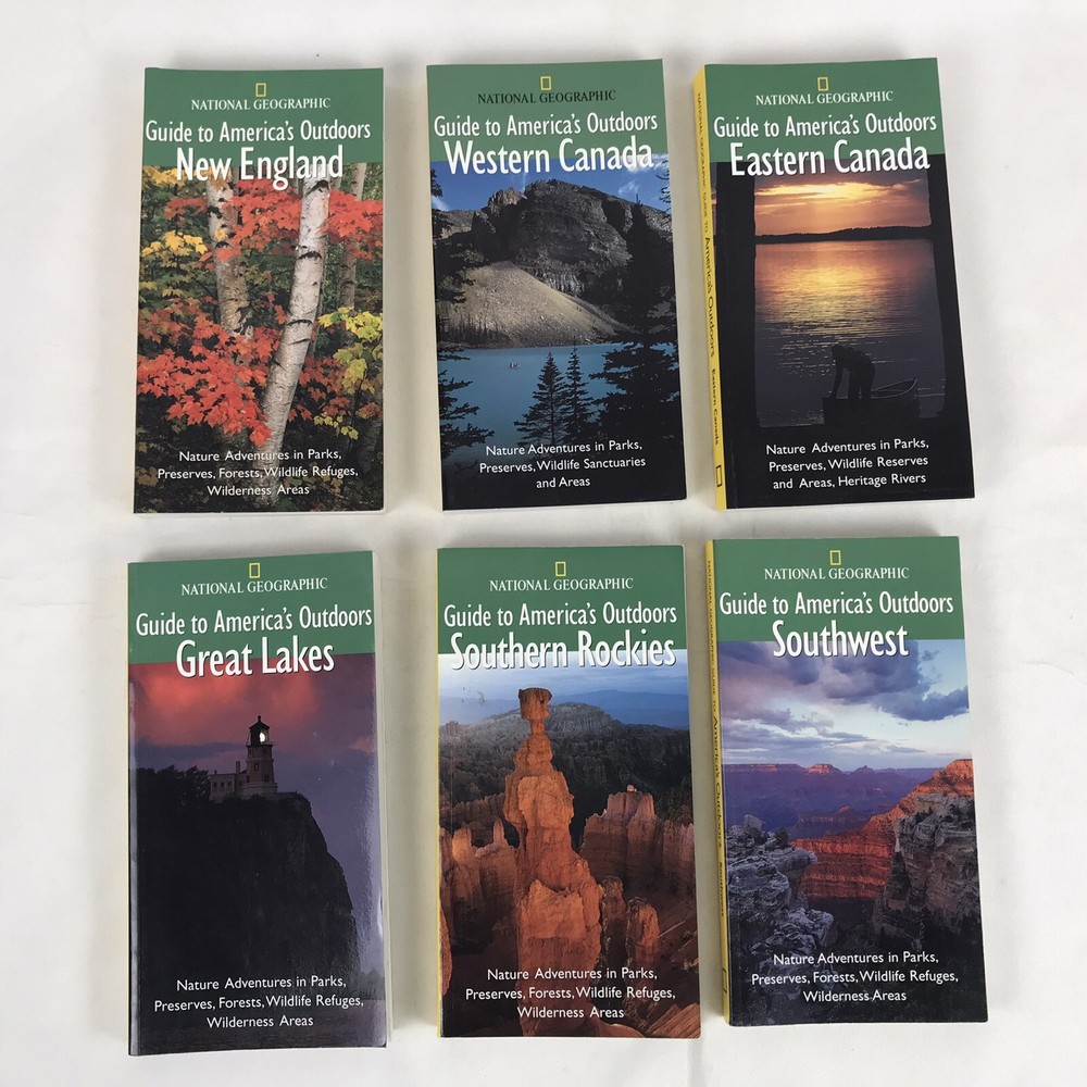 National Geographic Guide to America’s Outdoors Books Lot of 6