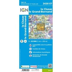 France 1:25K map 3430ET – La Clusaz / Grand-Bornand map hiking walking