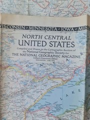 Lot of 3 National Geographic Large Folded Paper Historical Maps of the USA 1950s