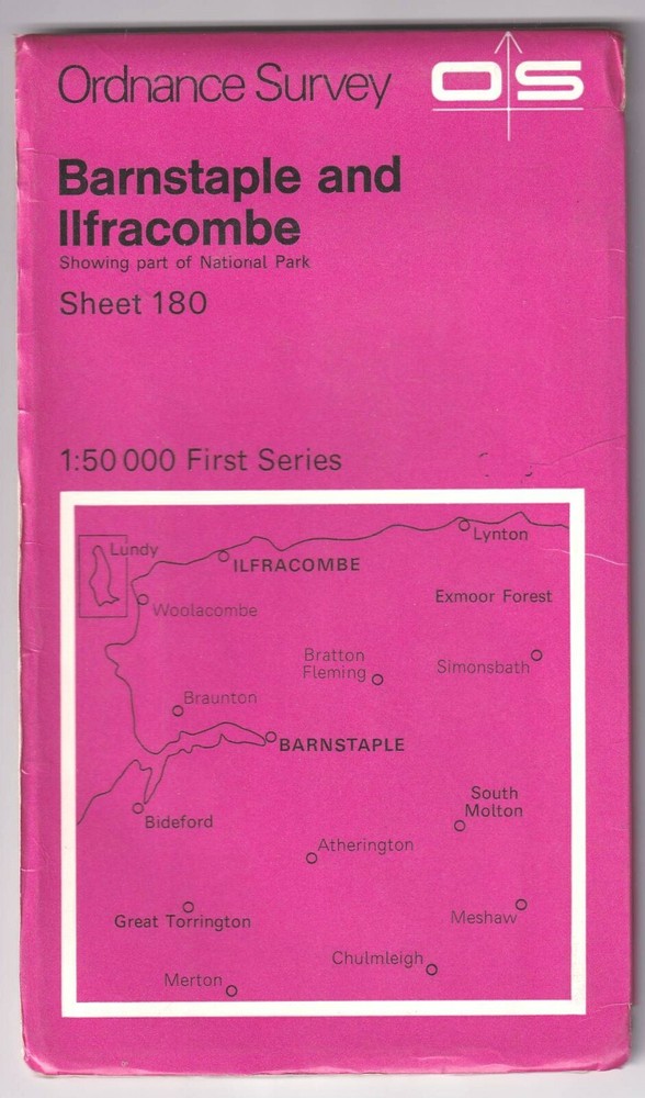 ORDNANCE SURVEY MAP: BARNSTAPLE and ILFRACOMBE