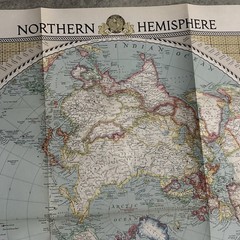National Geographic February 1946 plus Map Northern Hemisphere NICE