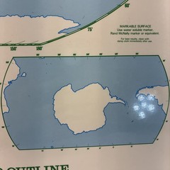 17″ x 22″ Rand McNally Markable Map of World and Outline Two-Sided Pre-owned