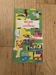 Vintage Shell map 1950s Belgium and Luxembourg