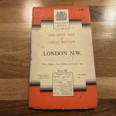 LONDON NORTH WEST Ordnance Survey Map 1958 Sheet 160 Seventh Series St Albans