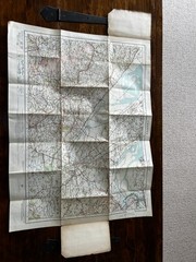 Vintage 1930s Ordnance Survey 1 Inch Contoured Road Map Of Chester