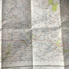 Vintage Ordnance Survey One Inch Paper Map, of Okehampton, No. 175, 1946