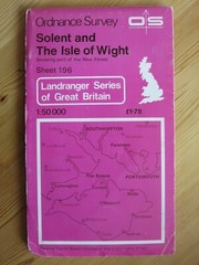 OS Ordnace Survey LANDRANGER 1:50,000 Map Sheet 196 – Solent and Isle of Wight