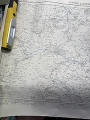 Ordnance Survey Popular Edition One Inch Map Alnwick Rothbury Northumberland OS