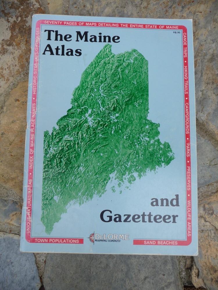DeLorme Maine Atlas & Gazetteer Softcover 1987